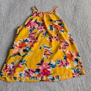 B2G1 3/$20 Papermoon Floral Yellow Sleeveless Top